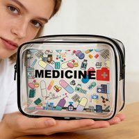 Waterproof Transparent PVC Zipper Makeup Bag Portable Travel Toiletry Storage Bag Cosmetic Organizer Case Cosmetic Bag