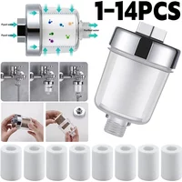 Water Outlet Purifier Kit Universal Faucet Filter Kitchen Bathroom Shower Filter for Hard Water High Density Filtration PP Cotto
