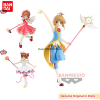 Bandai Original ‌EXQ Anime CARDCAPTOR SAKURA CLEAR CARD Character Action Figure Desktop Ornaments Hobbies Collectible