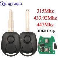 JYQ 2 Buttons Remote Head Car Key 315Mhz 433.92Mhz 447 MHZ 4D60 Chip For Ssangyong Actyon Kyron Actio Rexton Aoto Fob Control