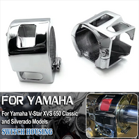 Motorcycle Chrome Switch Housing Cover for Yamaha V-Star XVS 650 Classic Silverado Models Kawasaki Vulcan 1600