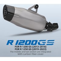 Slip-on for R1200GS R1250GS ADV Advanture Motorcycle Exhaust Component Muffler Repair Carbon Fiber Head