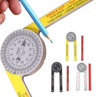 Miter Saw Protractor High Precision Woodworking Cutting Positioner Inside & Outside Miter Angle Finder for Building Trades