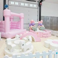 Pink And White Children Indoor Soft Play Set Carousel Equipment For Party Event Rental In Shopping Mall