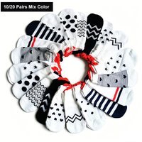 10/20 Pairs Pink Cute Red Heart Ankle Socks Women Cotton Socks Students Striped Socks Short Casual Gril Ankle Socks 35-40