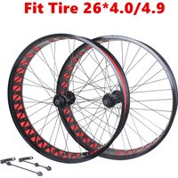 26x4.0/4.9 Inch Fat Bike Snowbike Disc Brake Wheel Set Peilin Hub Hollow Front 135mm Rear 190mm Fatbike Anodized Color