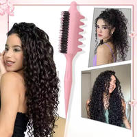 Rat Tail Teasing Brush Sharp Nylon Bristle Anti-Static Styling Tool for Texture & Volume Salon or Home Use