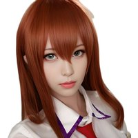 Game Steins;Gate Makise Kurisu Cosplay Wig Orange brown long hair anime cosplay Wig Game cosplay wig
