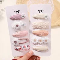5pcs Mini Baby Girl Hair Clip Cute Floral Bow Bunny Princess Hairpin for Toddler Girl Lovely Bang Side Clip Hair Accessories
