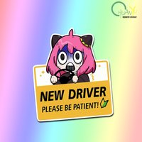 Anime Car Sticker New Driver For Bumper Decoration Cute Peep Spirit Sticker Auto Parts External Accessories Inkjet Vinyl Decals