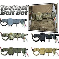Tactical Molle Battle Belt Set Cobra Buckle Inner Outer Belt Modular Utility Belt for Wargame Airsoft Ronin Pharaoh Style