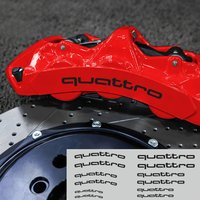 6pcs Car Goods Brake Caliper Badge Sticker Decoration Sticker Decal For Audi S6 S7 SQ5 SQ7 Quattro C6 B9 RS4 RS7 A7 A8L Q7 Q8 TT