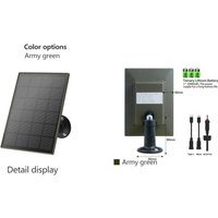 2026 New 10W Solar Panel For Security Camera 6000mAh Battery Dual Output USB Charging Waterproof Outdoor= Power= Supply Kit