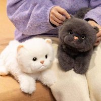 The latest realistic healing prone position British Shorthair doll Kawaii stuffed plush toy cartoon anime cute gift for children