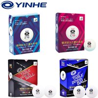 YINHE Y40+ H40+ 40+ S40+ Table Tennis Balls 3-Star Seamed/Seamless 40+ ABS New Materia ITTF Approved Ping Pong Balls 6 Per Box