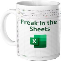Ceramics Excel Coffee Mug Freak In The Sheets Accountant Mug Spreadsheet Excel Cup for Birthday Christmas New Year Men Women