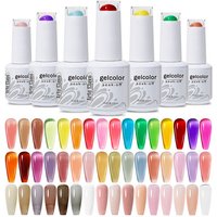 Arte Clavo Transparent Nude Pink Color Jelly Gel Nail Polish Semi Permanent 15ml Top Coat Soak Off UVLED Varnish Nail Art Design