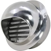 60-120mm Steel ventilation grill wall hole cover extractor hood louver valve exhaust fan pipe Heating Cooling Vent system
