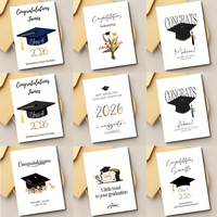 Personalized Graduation Card With Envelope Class of 2026 Congrats Grad Gift Graduation Ceremony Funny Kawaii New Grad Greeting