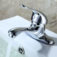 Bathroom Faucets Washbasin Hot and Cold Mixing Tap Household Single Handle Double-Hole Toilet Countertop Sink Basin Faucet