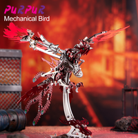DIY Mechanical Bird Assembly 3D Metal Puzzle Stainless Steel Gear Curved Rod Transmission Biomimetic Model Kit Personalized Gift