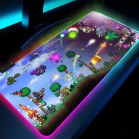 Terraria Mouse Pad Rgb Xxl Laptop Mat Gaming Mousepad Backlit Keyboard Gamer Girl Table Pads Desk