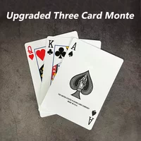 Upgraded Three Card Monte Magic Tricks 3 Jumbo Card Change Magia Poke Trick Close-up Stage Illusions Gimmicks Mentalism Props