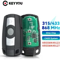 KEYYOU 5PCS New Remote Key for BMW CAS3 System 434MHZ/315MHz/868Mhz FSK for X5 X6 Z4 1/3/5/7 Series Vehicle Smart Key Control
