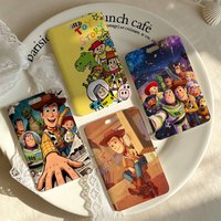 Anime T-Toys Storys 1 Card Holder, Leather Card Storage Box, Key Chain, Access Tag Holder, ID Card Holder, Key Chain