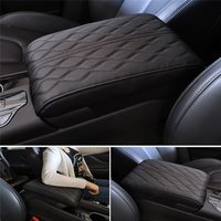 Tapis de boîte d'accoudoir de voiture en mousse à mémoire de forme, coussinets de boîte de repose-bras de véhicule, couvertures de Console centrale en cuir, accessoires d'intérieur de style