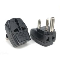 2 in 1 Type M Large 15 amp BS 546, 2 Port Multi Outlet Black Color 1 TO 3 EU AU USA PLUG 16A South Africa Travel Adapte 250V 16A