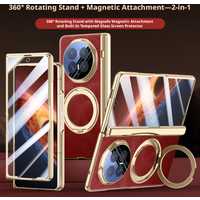 360° Rotating For Magnetic Holder Phone Case with HD/Anti-peep Screen Protector for Honor Magic V6 V5 Hinge Cover