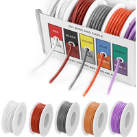 DIY high quality flexible silicone wire and cable 5 colors in a box mixed wire tinned pure copper wire