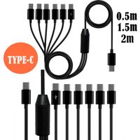 USB 2.0 Type type-c to 2/3/4/6 type-c Male Splitter Y Data Sync and Charge Connector Adapter Cable 0.5m/1.5m/2m