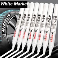 1/3/5 Stück weiße Markierungsstifte 2,0 mm öliger wasserdichter weißer Gelstift DIY Graffiti Skizzieren Marker Briefpapier Schreiben Schulbedarf