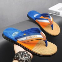 Men's Casual Flip Flops, Wear-Resistant Non-slip Sole, Lightweight Summer Thong Sandals for Outdoor & Beach Use