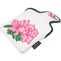 White PU Leather Azalea Embroidered Golf Club Large Mallet Putter Cover