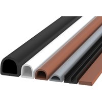 6Meters D/E/I Type Door Window Sealing Strip Silicone Rubber Weather Strip Self-adhesive Tape Anti-collision Insulation Seal