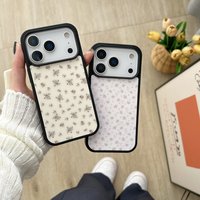 Gentle Romantic Full Screen Flowers Bowknot Magnetic Wireless Charging Phone Cover Case for iPhone 17 16 15 14 Pro Max