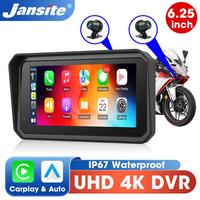 Jansite 5/6.25'' GPS for Motorcycles Carplay DVR Navigation Display Screen Android Auto Moto Accrssories IP67 Waterproof Monitor image 4
