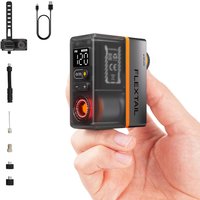 FLEXTAIL TINY BIKE PUMP ACS - Mini Electric Bike Pump, 130PSI Bicycle Tire Pump with Pressure Gauge and Built-in Taillight