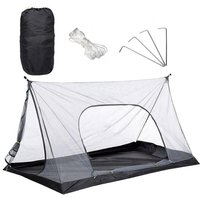 Inner Tent Anti Mosquito Net, Summer Camping Polyester Mesh Anti-Mosquito Tent, With 4 Ground Nails 2 Hanging Ropes, 2.1mx1.3m