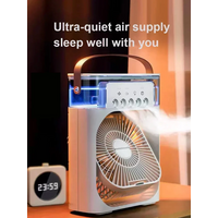 3 In 1 Fan AIr Conditioner Household Small Air Cooler LED Night Light Portable Humidifier Air Adjustment Fan Office Home Fan New