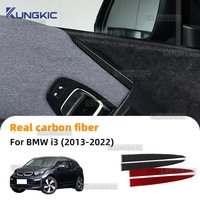 Real Soft Carbon Fiber For BMW i3 2013 2014 2015 2016 2017 2018 2019 2020 2021 2022 Door Speaker Above Decor Trim Panel Sticker
