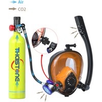 Thaistone 1L Scuba Diving Snorkeling Oxygen Cylinder Scuba Tank Diving Underwater Breath Air Tank with Diving Mask,Scuba Adapter