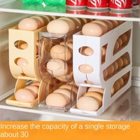 3 Layer / 4 Layer Automatic Egg Roller Space Saving Large Capacity Egg Organiser Household Kitchen Dedicated Egg Roller Rack