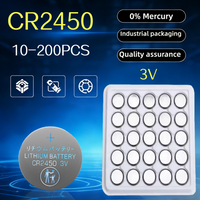 10-100PCS CR2450 Watch Buttom Battery KCR2450 5029LC LM2450 DL2450 ECR2450 BR2450 CR 2450 3V 600mAh Lithium Coin Cell Batteries
