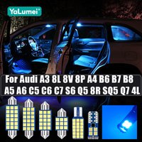 For Audi A3 8L 8V 8P S3 RS3 A4 B6 B7 B8 S4 A5 S5 A6 C5 C6 C7 S6 Q5 8R SQ5 Q7 4L Car Interior LED Bulbs Lamp Lighting Accessories