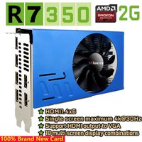 SRhonyra AMD R7 350 2GB Graphics Card Multi-Screen,6 HDMI GDDR5 128bits GPU Video Card for Stock Trading/Surveillance