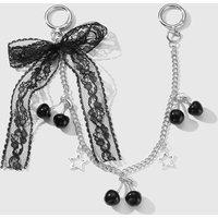 Fashion lace bow Bag Charms Alloy DIY Bag Chain cherry Replacement Handbag Straps Pendant Decoration